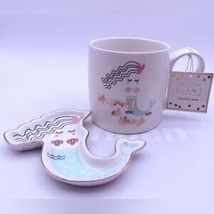 SLANT “Mermaid at Heart” NEW Coffee Mug & Trinket Jewelry Dish, 20oz